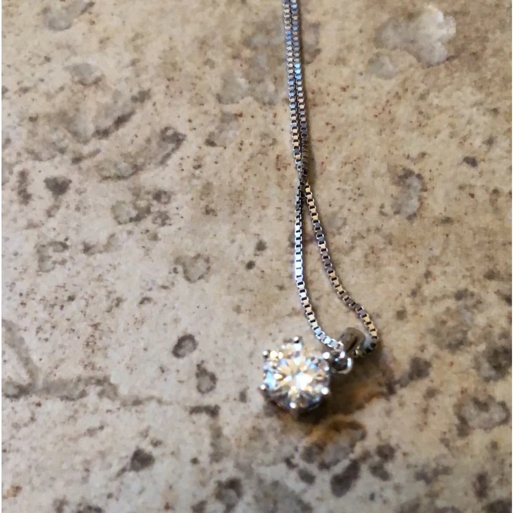Moissanite Silver Necklace 💎 - Picture 6 of 8